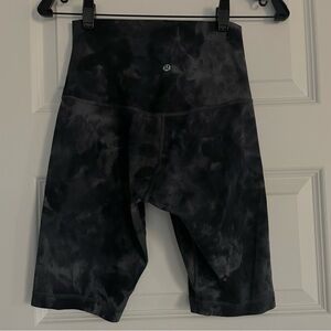 lululemon athletica Align Tie-Dye Black Bike Shorts
